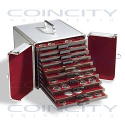 Алюминиевый кофр для 10 монетных боксов